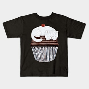 Kitty Cupcake Illustration Kids T-Shirt